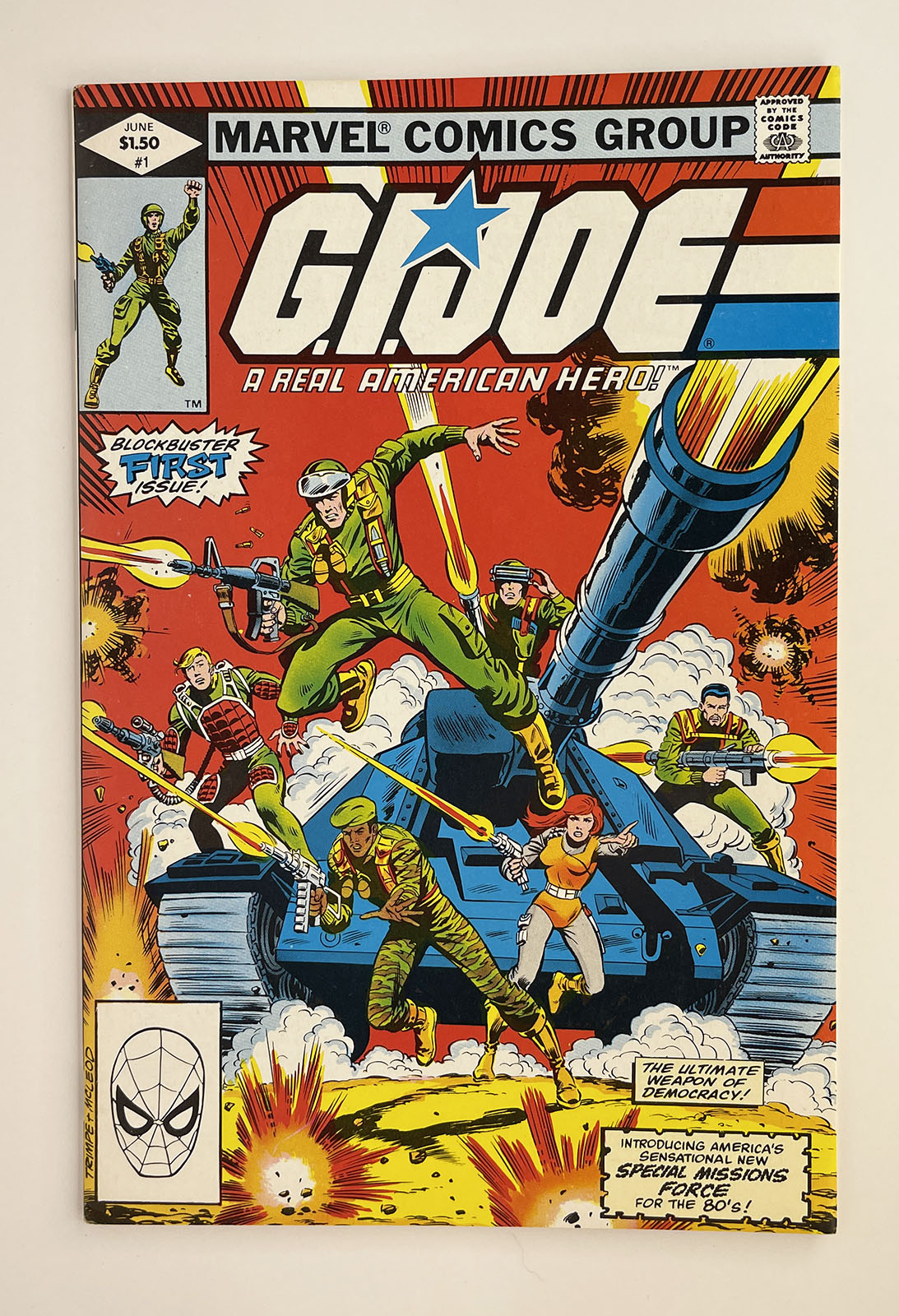 GI JOE #1 * 8.5 (VF+) * First app. SNAKE EYES and COBRA COMMANDER! 1982