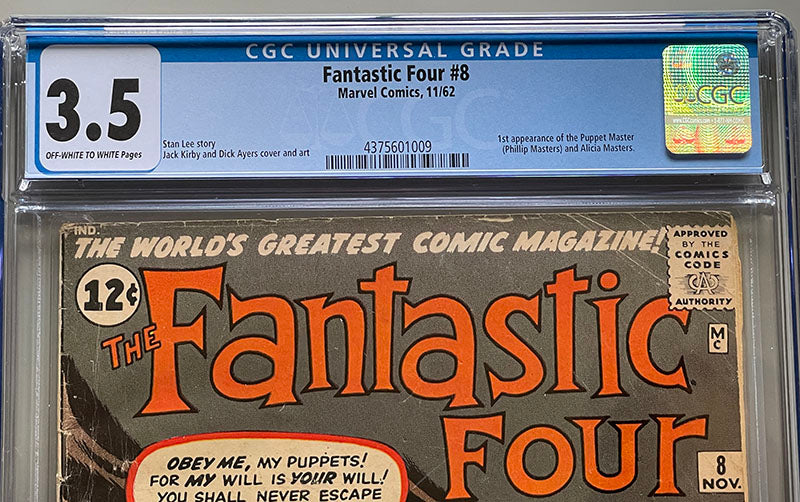FANTASTIC FOUR #8 *CGC 3.5* First app. Alicia Master and Puppet Master! 1962