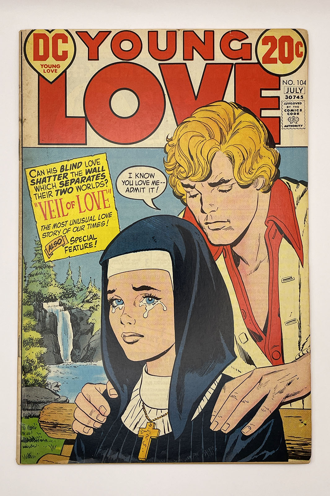YOUNG LOVE #104 * 5.5 (VG/FN) * Neal Adams crying nun cover! DC Comics 1973