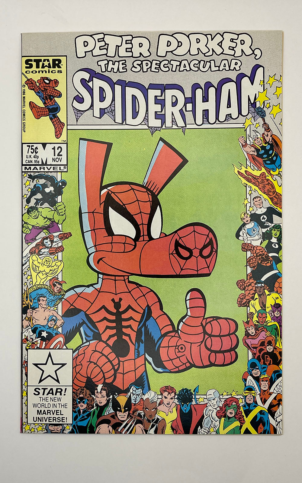 PETER PORKER THE SPECTACUALR SPIDER-HAM #12 * 9.4 (NM) * Marvel 25th Anniv.