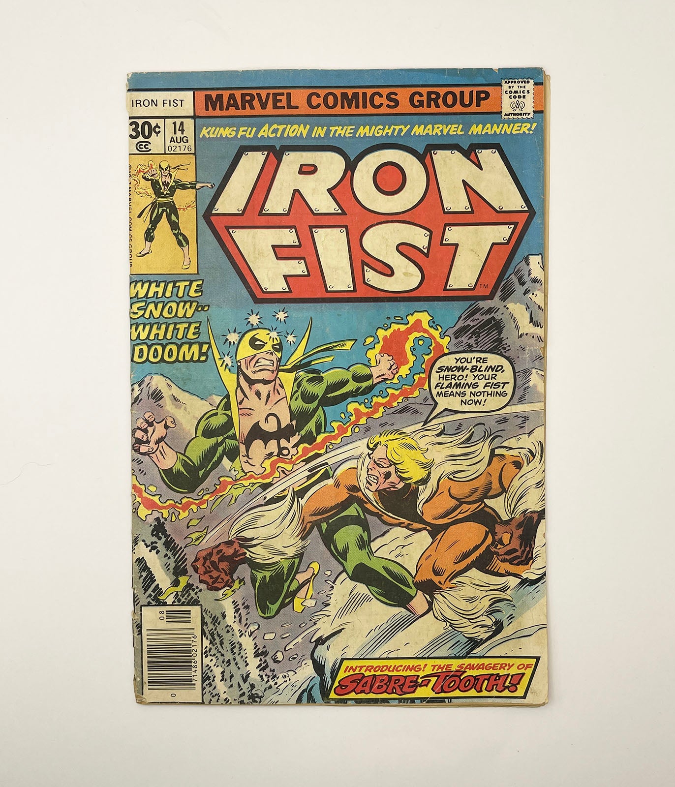 IRON FIST #14 * 3.5 (VG-) * First app. SABERTOOTH! 1977