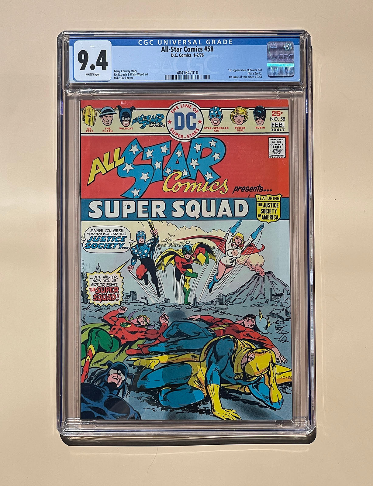 ALL STAR COMICS #58 CGC 9.4 First app. of POWER GIRL! Key 1976