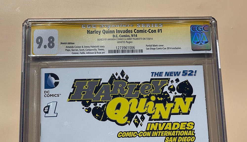 HARLEY QUINN INVADES SDCC #1 * CGC 9.8 * Signed by Connor and Palmiotti!