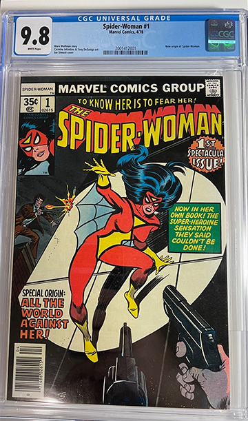 SPIDER-WOMAN #1 CGC 9.8 White pages! Joe Sinnot cover! 1978