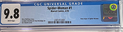 SPIDER-WOMAN #1 CGC 9.8 White pages! Joe Sinnot cover! 1978