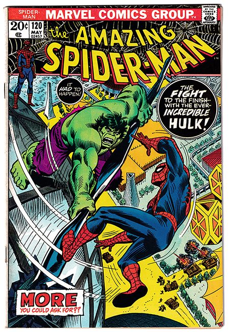 AMAZING SPIDER-MAN #120 FN/VF (7.0) Hulk vs. Spidey!