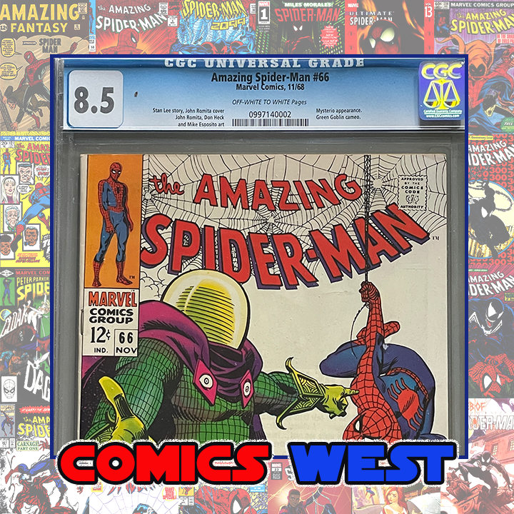 AMAZING SPIDER-MAN *CGC 8.5* Mysterio! John Romita cover! 1968