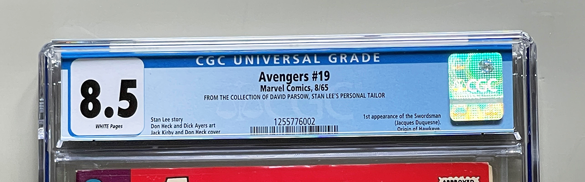 AVENGERS #19 *CGC 8.5* From the collection of Stan Lee's tailor!