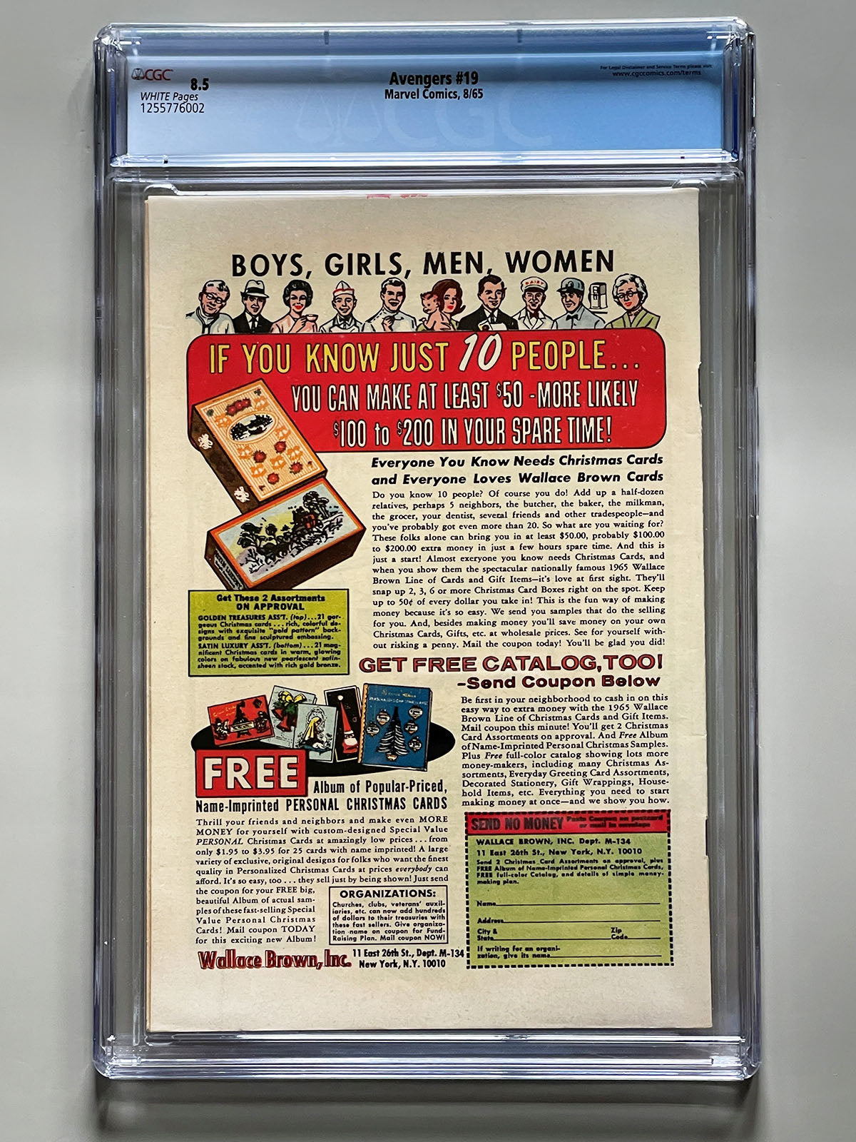 AVENGERS #19 *CGC 8.5* From the collection of Stan Lee's tailor!