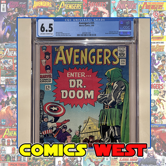 AVENGERS #25 * CGC 6.5 * DR. DOOM cover! Fantastic Four! 1966