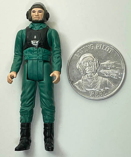 Star Wars: POTF A-Wing Pilot with coin! Original owner collection! 1984