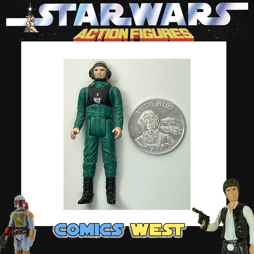 Star Wars: POTF A-Wing Pilot with coin! Original owner collection! 1984