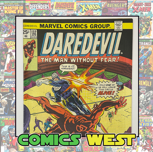 DAREDEVIL #132 * 7.5 (VF-) * Second app. of BULLSEYE! MVS intact, 1976