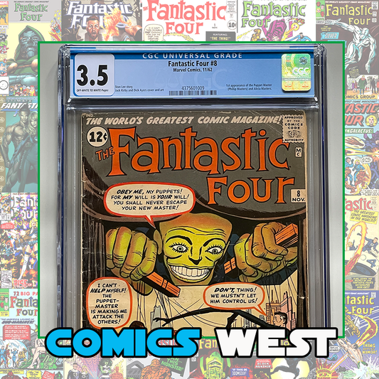 FANTASTIC FOUR #8 *CGC 3.5* First app. Alicia Master and Puppet Master! 1962