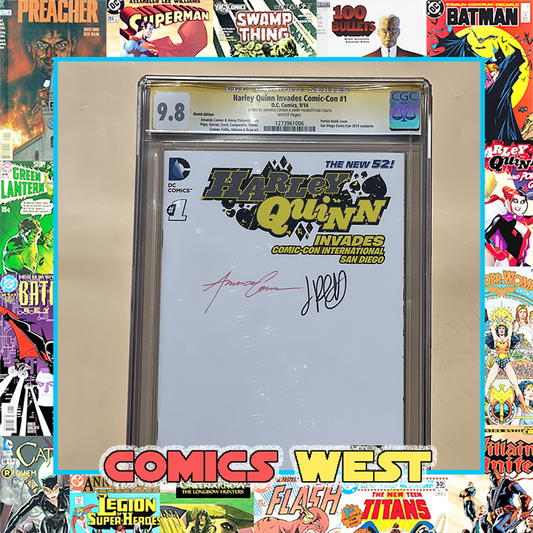 HARLEY QUINN INVADES SDCC #1 * CGC 9.8 * Signed by Connor and Palmiotti!