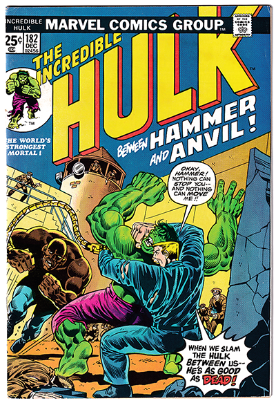 HULK #182 FN- (5.5) 3rd Wolverine! Trimpe! Wein! 1974