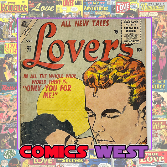 LOVERS #71 * 3.5 (VG-) * Rare 1955 Atlas romance comic! Only 1 graded!