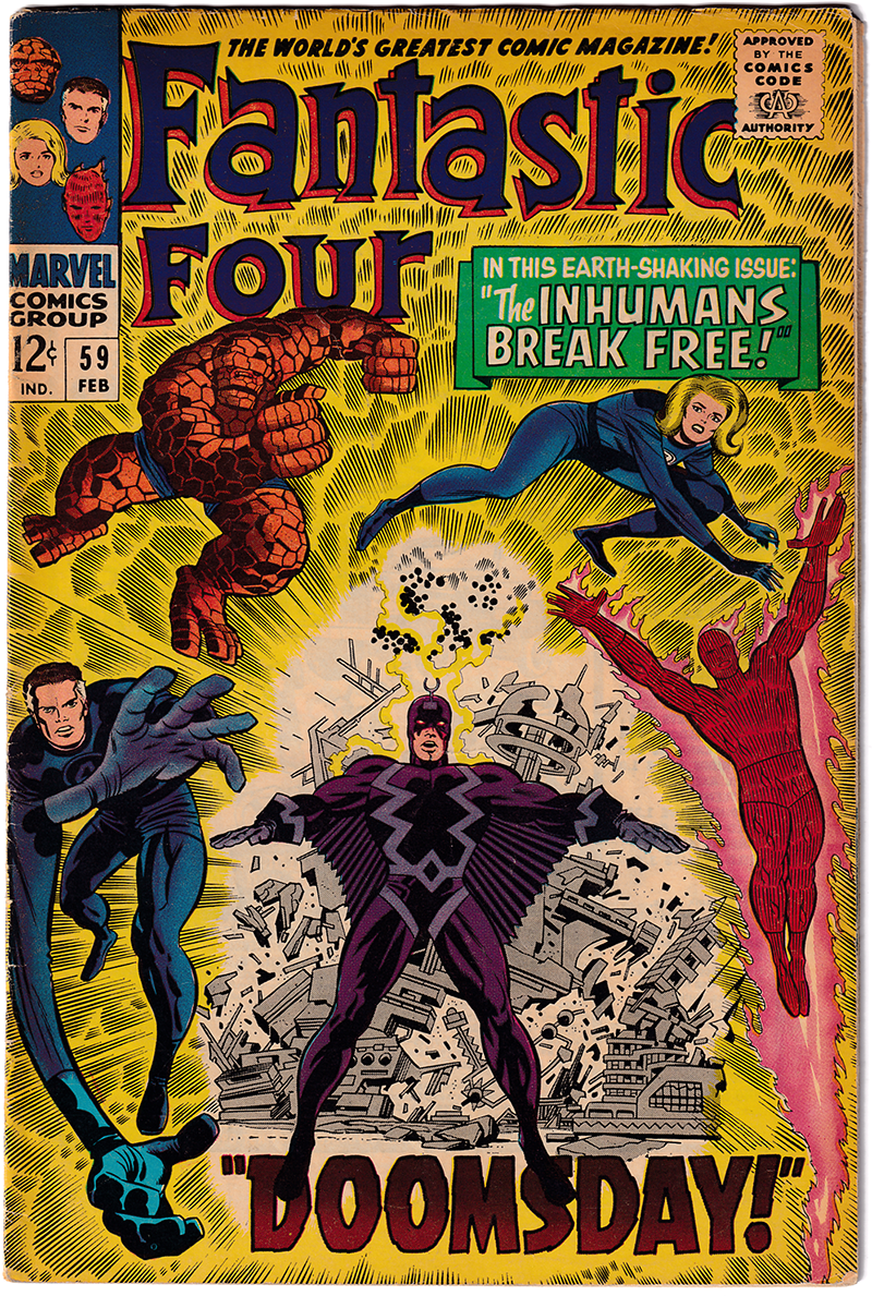 FANTASTIC FOUR #59 VG/FN- (5.0) Doctor Doom! Inhumans! Silver Surfer! 1967