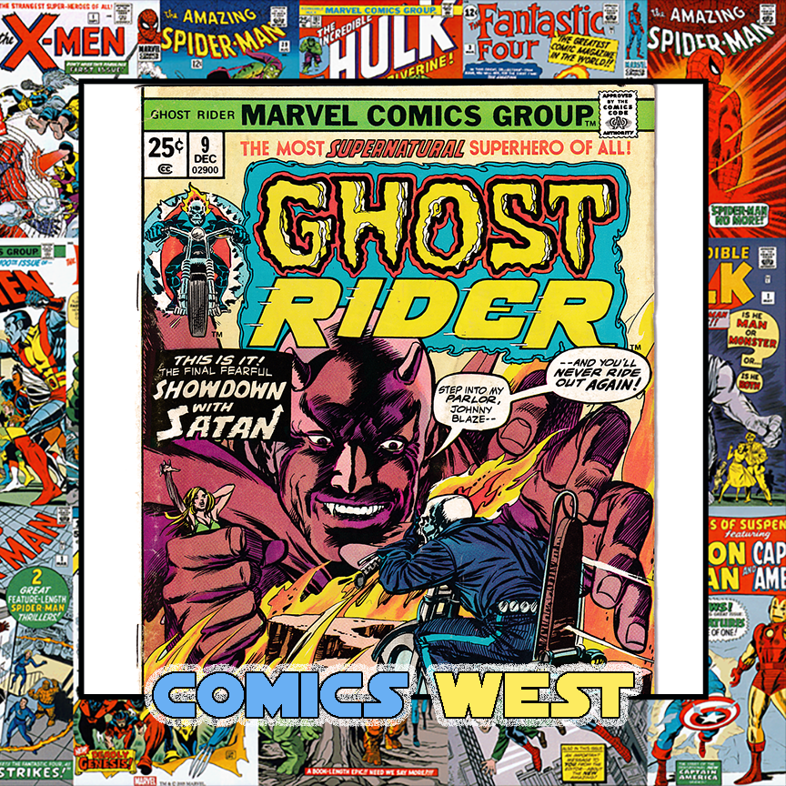 GOST RIDER #9 VG+ (4.5) Inferno appearance! Gil Kane cover! MVS missing. 1974
