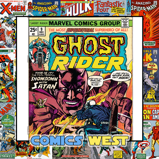 GOST RIDER #9 VG+ (4.5) Inferno appearance! Gil Kane cover! MVS missing. 1974