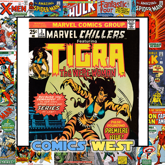 MARVEL CHILLERS #3 FN- (5.5) Origin of Tigra! 1976