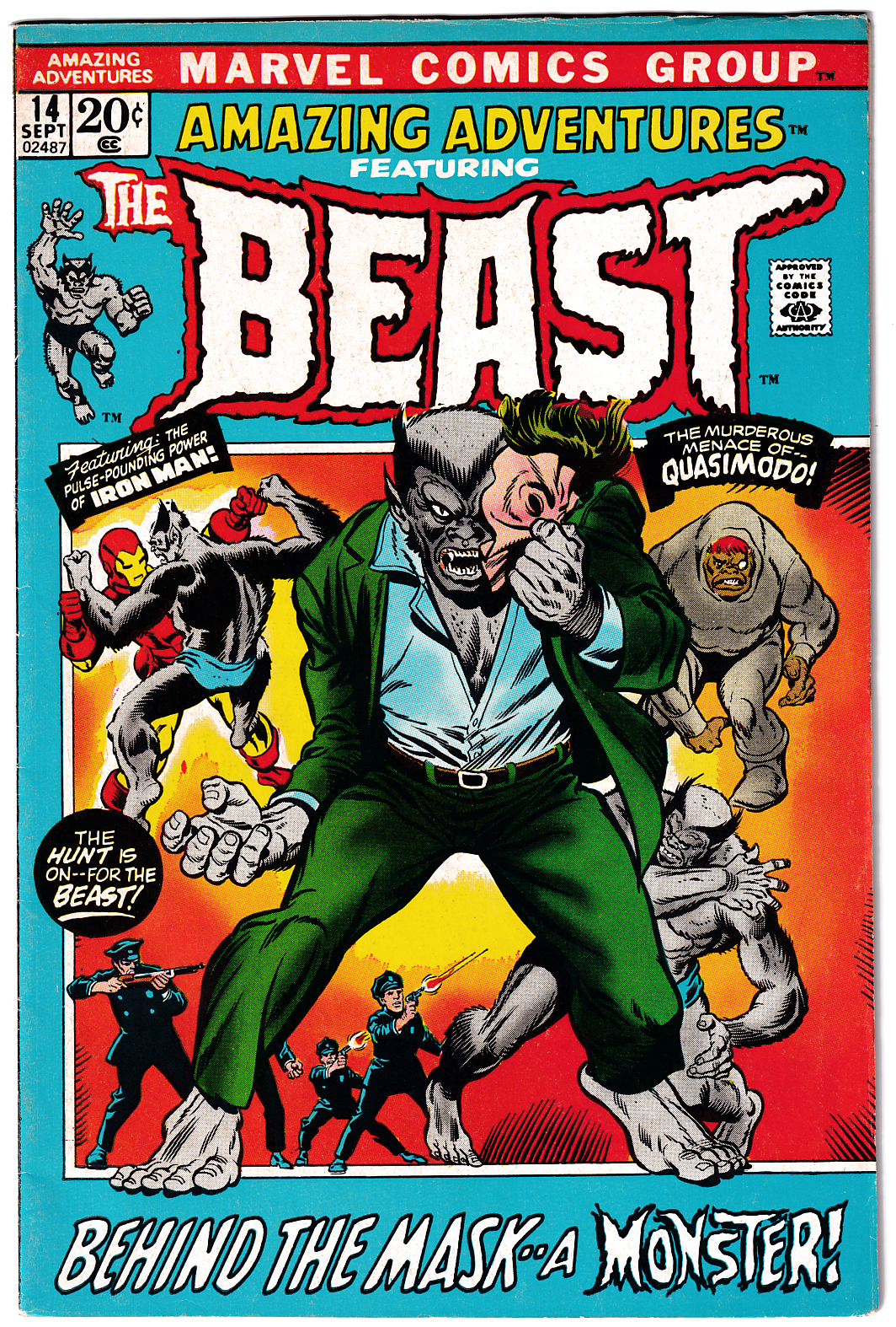 AMAZING ADVENTURES #14 FN+ (6.5) Beast! Iron Man!