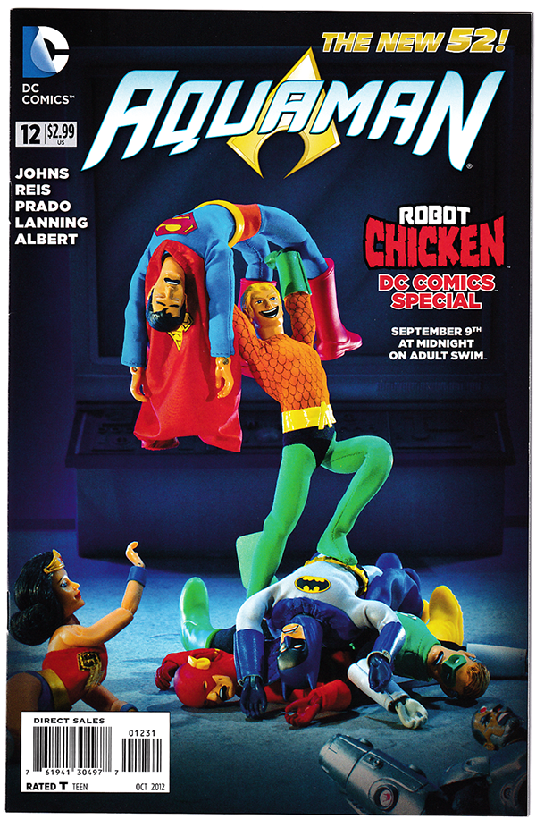 AQUAMAN #12 NM- (9.2) Robot Chicken variant! 2012