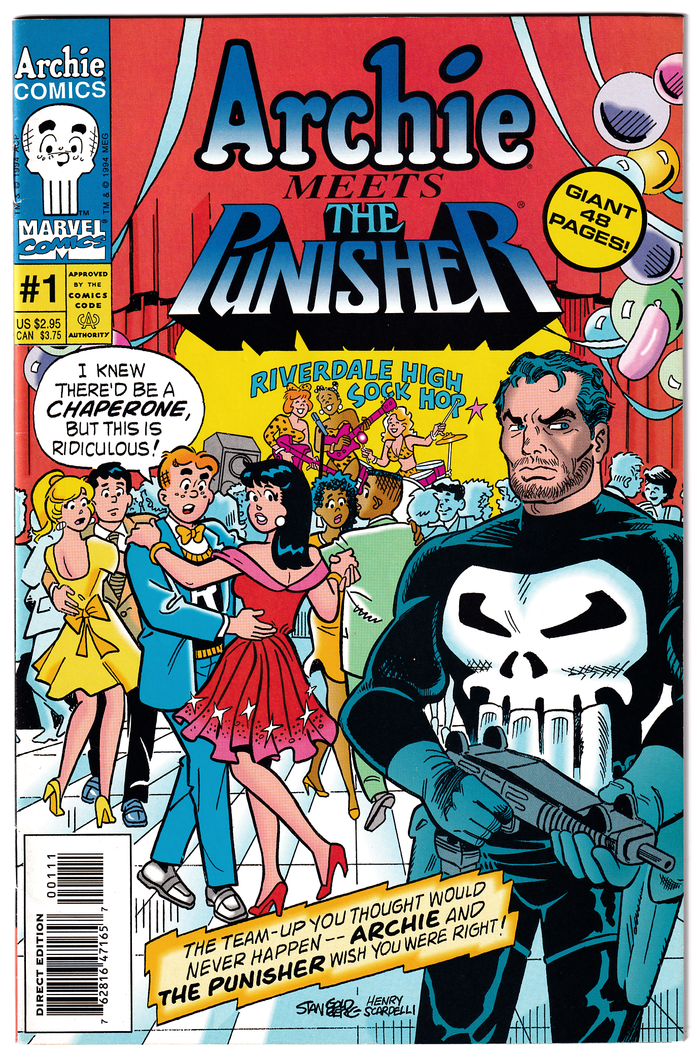 ARCHIE MEETS THE PUNISHER #1 FN+ (6.5) Low print run! 1994