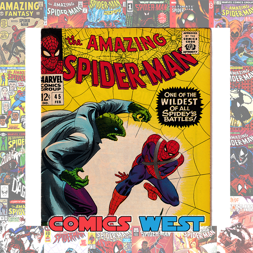 AMAZING SPIDER-MAN #45 FN/VF (7.0) 3rd app. LIZARD John Romita!