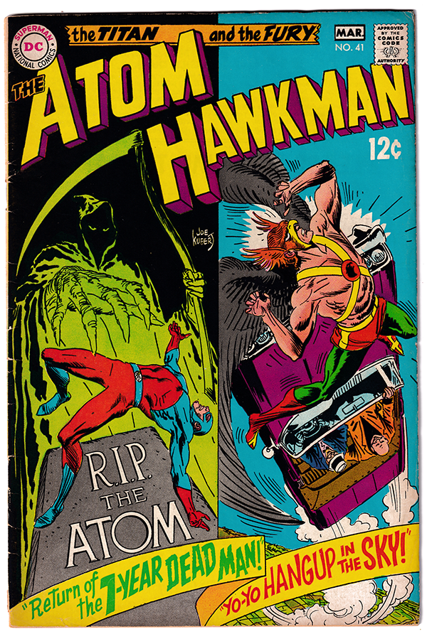 ATOM #41 VG+ (4.5) Hawkman! Joe Kubert cover! 1969