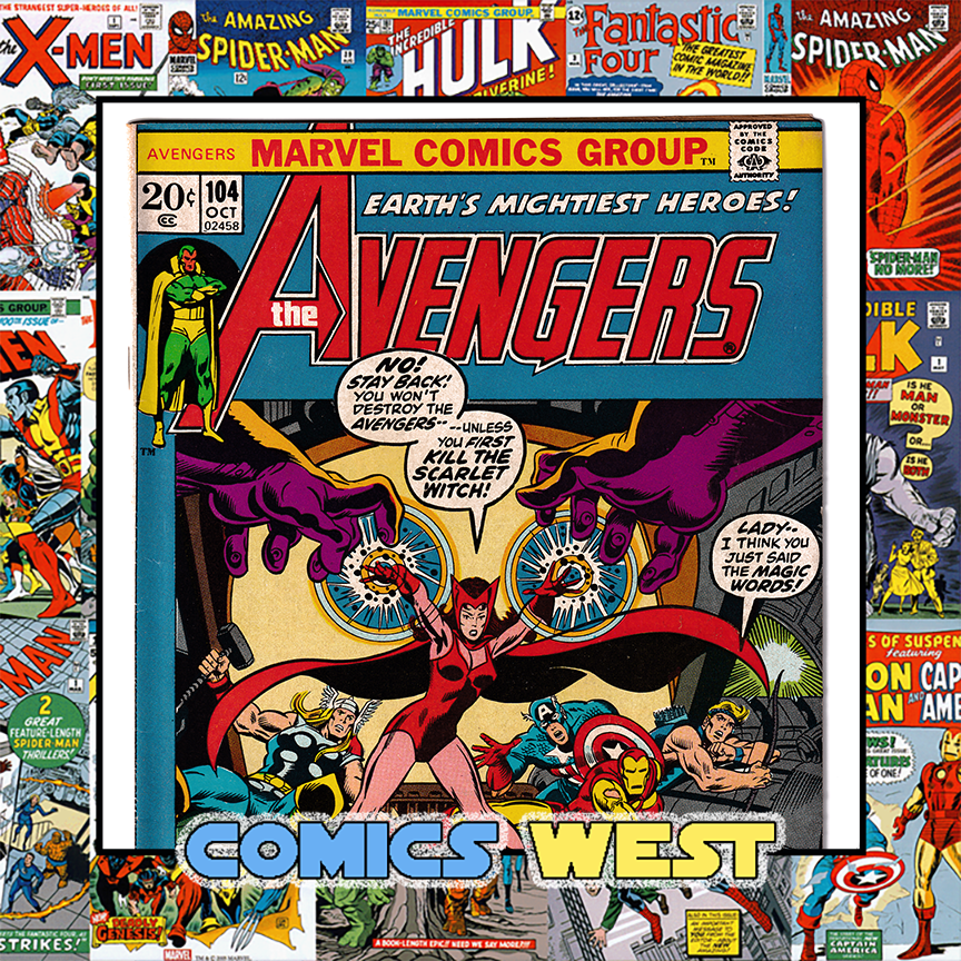 AVENGERS #104 FN/VF (7.0) Scarlet Witch! Sentinels appearance! 1972