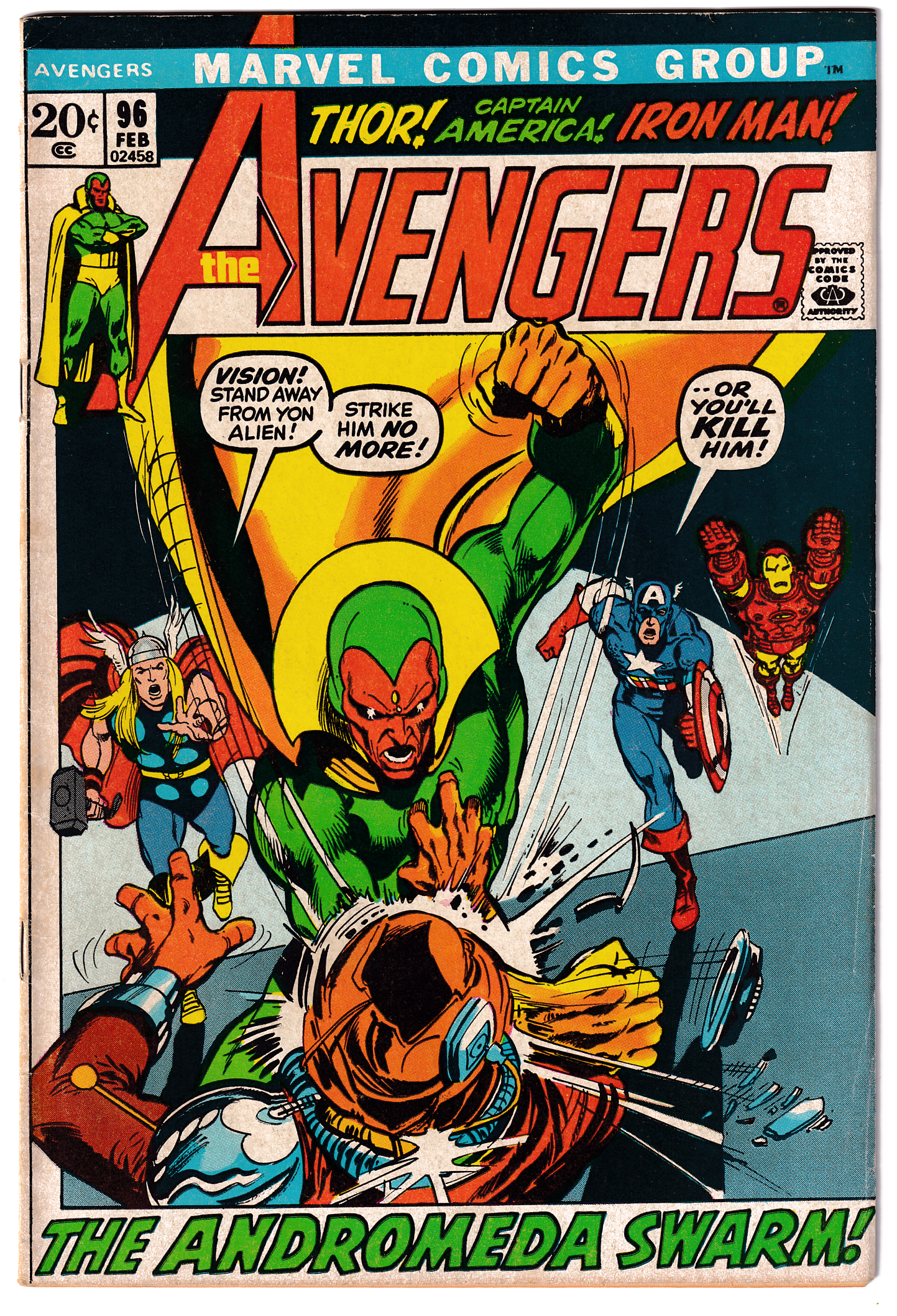 AVENGERS #96 FN- (5.5) Neal Adams cover and art! 1972