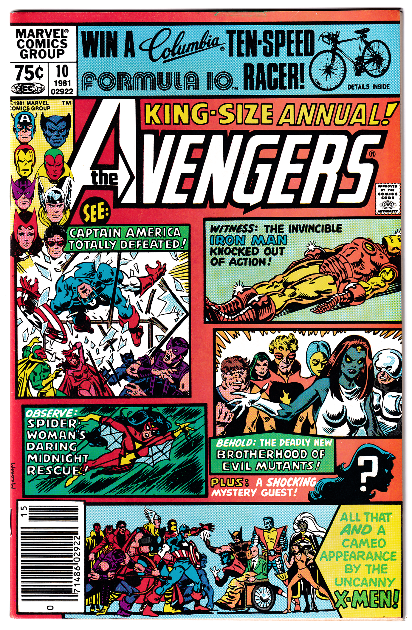 AVENGERS ANNUAL #10 VF/NM (9.0) 1st app. Rogue and Madelyne Pryor! Newsstand!