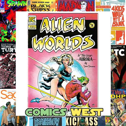 ALIEN WORLDS #2 NM- (9.2) Dave Stevens cover! 1983