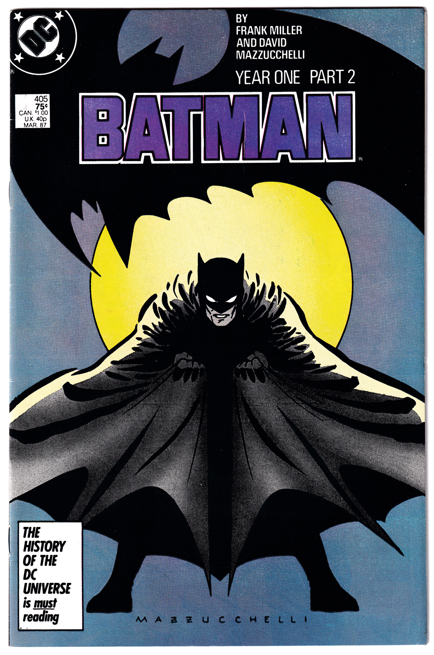 BATMAN #405 VF/NM (9.0) 1st app. Carmine Falcone! Frank Miller! 1987