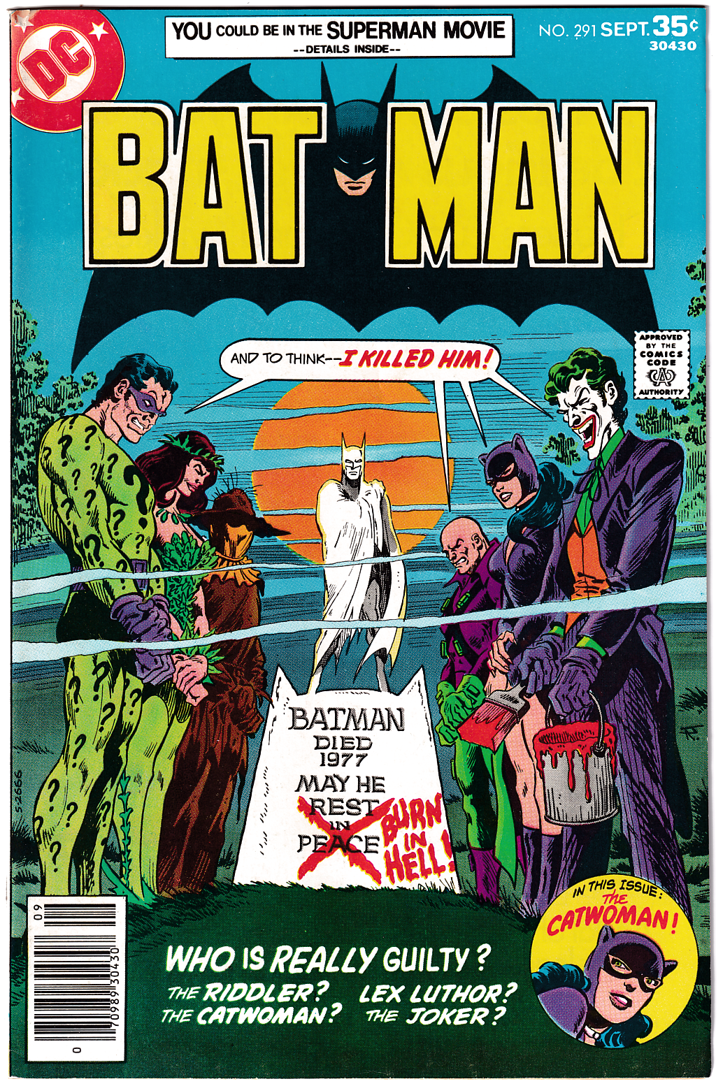 BATMAN #291 FN (6.0) Joker! Cat Woman! Ra's al Ghul!
