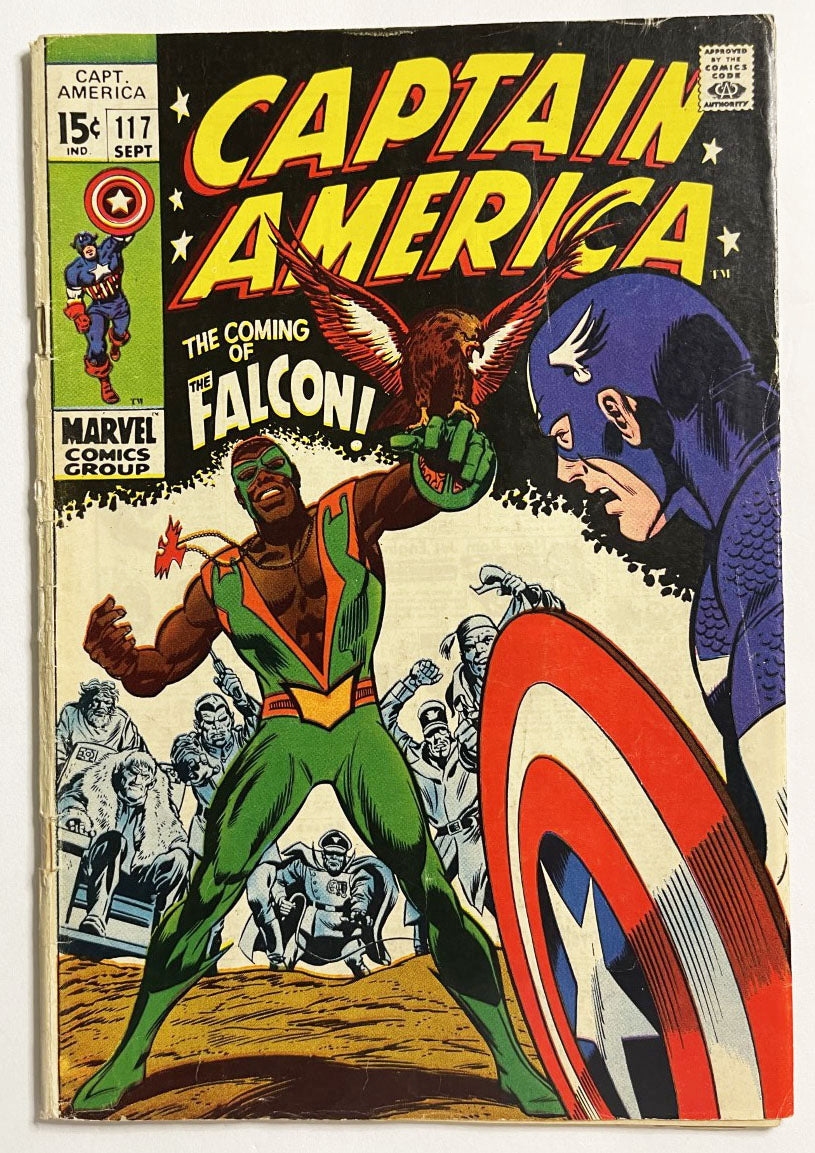 CAPTAIN AMERICA #117 GD/VG (3.0) 1st app. FALCON and REDWING! 1969 KEY!