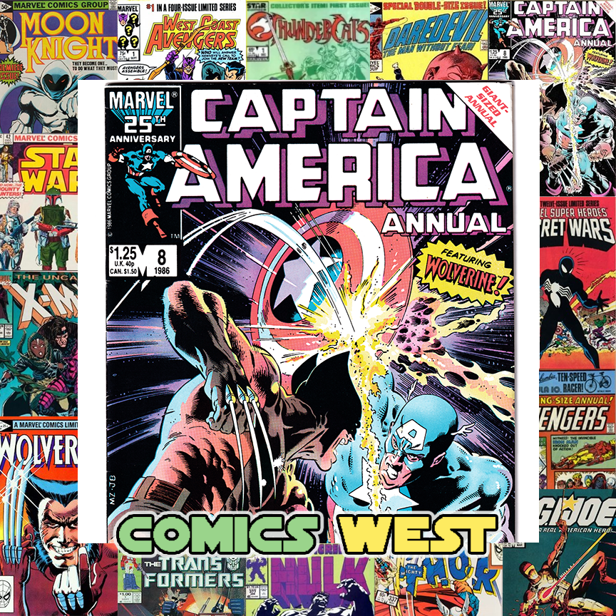CAPTAIN AMERICA ANNUAL #8 VF/NM (9.0) Wolverine! 1st app. Tess-One! Mike Zeck!