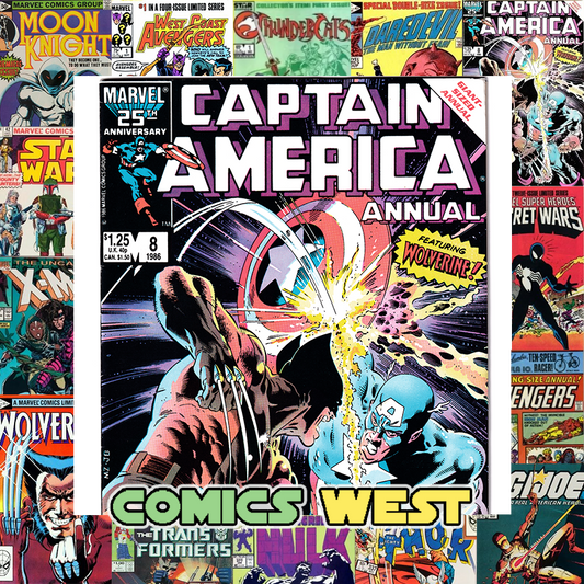 CAPTAIN AMERICA ANNUAL #8 VF/NM (9.0) Wolverine! 1st app. Tess-One! Mike Zeck!