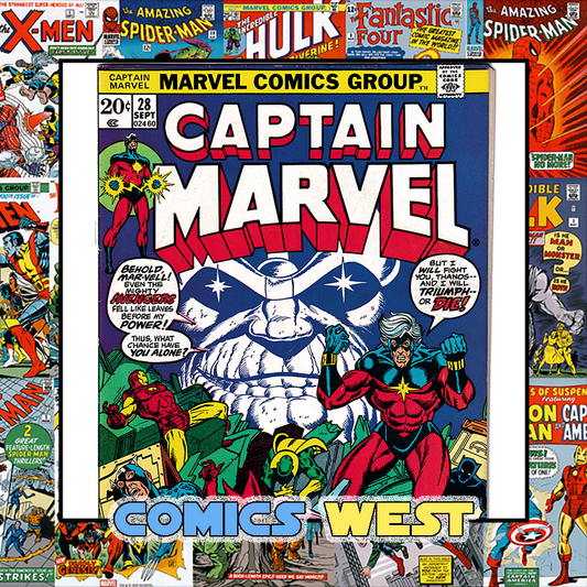 CAPTAIN MARVEL #28 FN/VF (7.0) Jim Starlin! Thanos! Cosmic Cube! 1973