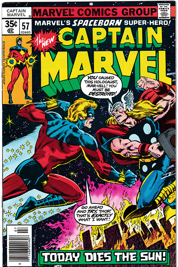 CAPTAN MARVEL #57 VF- (7.5) Thor! Iron Man! Thanos! 1978