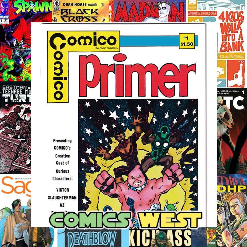 COMICO PRIMER #1 VF (8.0) 1st app. AZ, Skrog, Slaughterman! 1982