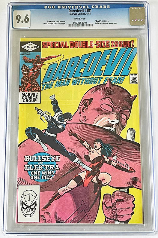 DAREDEVIL #181 CGC 9.6 Death of Elektra! KIngpin and Bullseye! Frank Miller!