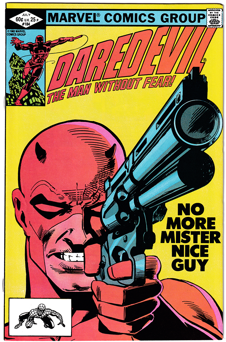 DAREDEVIL #184 FN/VF (7.0) DD shoots The Punisher! 1982