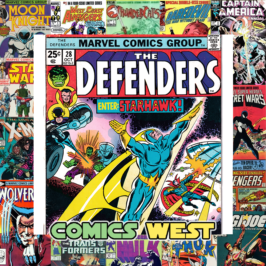 DEFENDERS #28 FN (6.0) 1st full appearance of STARHAWK! 1975