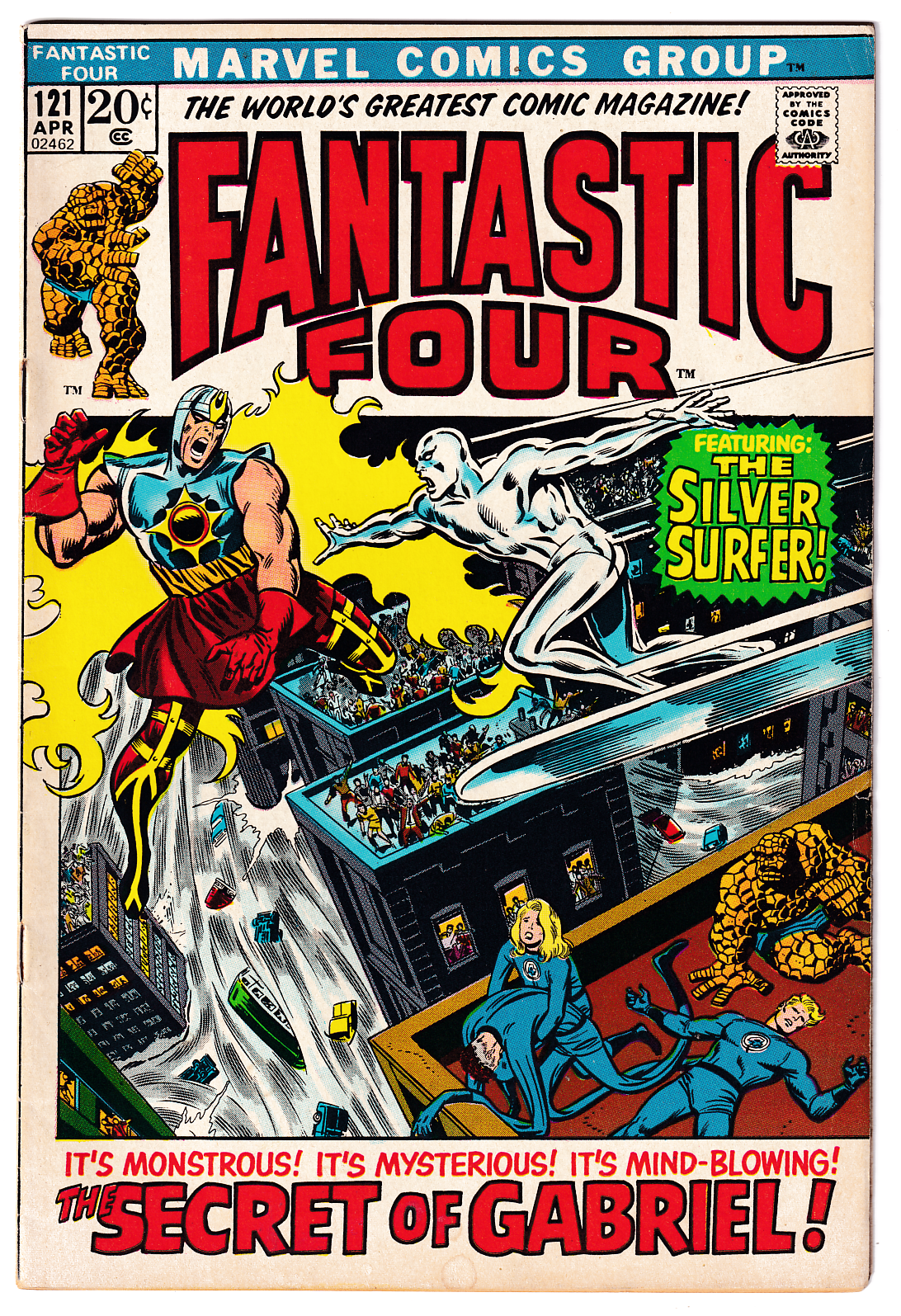 FANTASTIC FOUR #121 FN (6.0) Silver Surfer vs. Gabriel! 1972