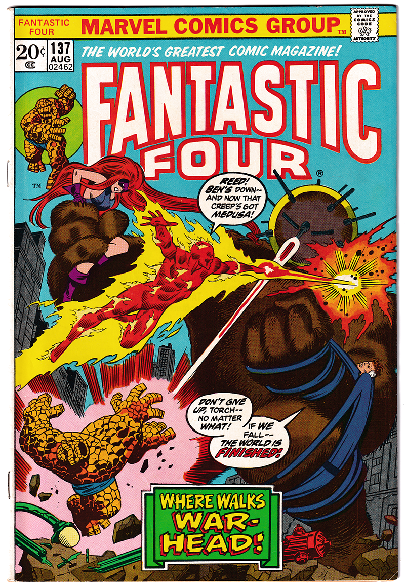 FANTASTIC FOUR #137 VF- (7.5) Medusa! Shaper of Worlds! 1973