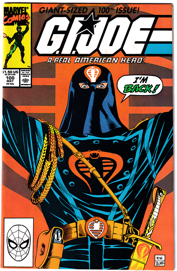 GI JOE #100 VF (8.0) Giant size 100th issue! Larry Hama! 1990