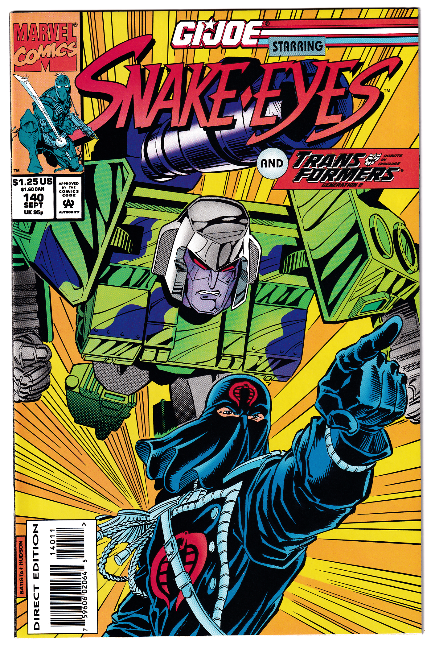 GI JOE #140 NM (9.4) Transformers crossover! High grade! 1993