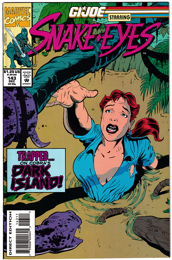 GI JOE # 143 NM- (9.2) Scarlet! Dark Island! 1993